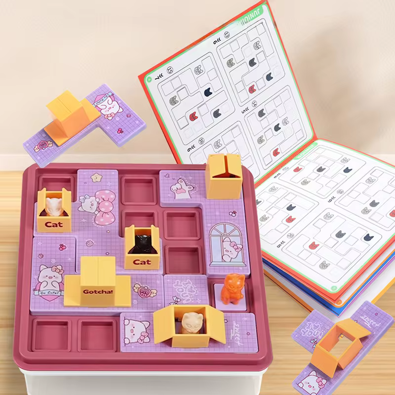 Tobulinkite pažinimo įgūdžius naudodami Puzzle Cat Logic Board IQ Training rožinės ir rudos spalvos. Šis įdomus, sudėtingas žaidimas pagerina erdvės planavimą, problemų sprendimą ir kritinį mąstymą. Idealiai tinka vaikams ir suaugusiems, siūlo valandų valandas mokomųjų pramogų, tuo pačiu didindamas IQ.